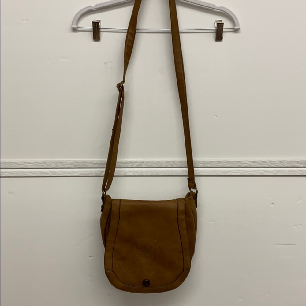 Leather cross body elephant bag